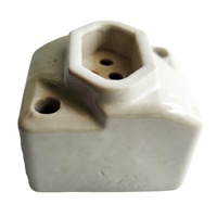 Prise rectangulaire, prise en porcelaine à trois broches, prise de courant