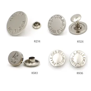 Kledingstuk Accessoires Klinknagels Studs Custom Gegraveerd Logo Metalen Ster Klinknagels Voor Kleding