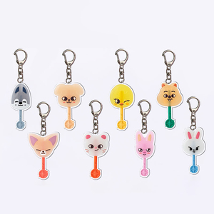 <b>Custom</b> Creative Star Lollipop Pendant PVC <b>Keychain</b> with UV Printing Cartoon Design Fashion Trend Souvenir Accessory - Product Image 1