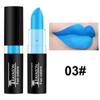 Rouge à lèvres vegan foncé, maquillage rétro Halloween, anti-transfert, sans cruauté, crème à lèvres cosplay vert vibrant, blanc, nude