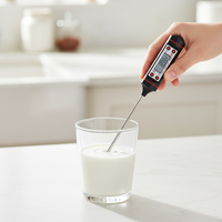 Termometer Dapur & BBQ Digital Plastik Tahan Air Bertenaga Baterai dengan Rentang -50-300C untuk Daging, Penggunaan Rumah Tangga