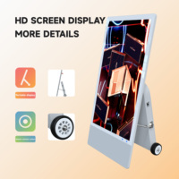 Pantalla Digital Portátil con Batería de 43 Pulgadas IP65, Pantalla LCD para Publicidad, Tótem Móvil para Exteriores, CMS Basado en la Nube, Tienda Minorista
