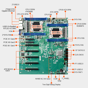Gran oferta, placa base para juegos de escritorio Intel LGA 2011-3 V3/V4 con 8 ranuras de memoria <span class=keywords><strong>DDR4</strong></span> 256G <span class=keywords><strong>RAM</strong></span>, nuevo factor de forma ATX - Product Image 5