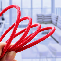 Kabel USB a ke C dengan Jalinan Nilon, Kabel Data Pengisian Cepat 5A/6A untuk Ponsel