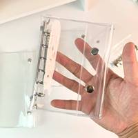 Protège-cahier et organisateur d'album photo à double fermeture à clip en PVC, haute transparence, formats A5/A6/A7/A8/M5, rechargeable