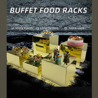 Présentoirs modernes en acrylique pour buffet, avec assemblage facile et surface polie, pour gâteaux, snacks et pauses thé