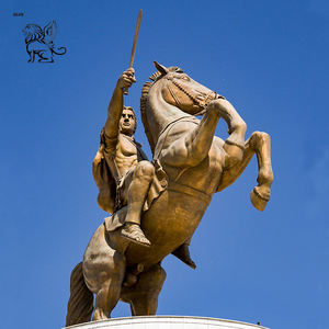 고대 그리스 골동품 청동 전사 알렉산더 상을 주조하는 대형 금속 예술 판매용 검으로 말에 - Product Image 4
