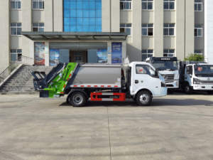 Dongfeng nhỏ nén rác xe tải thủy lực rác compactor Xe tải rác - Product Image 4