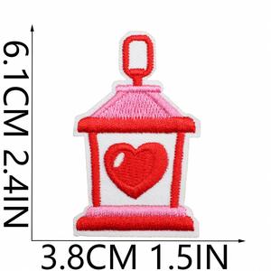 Iron on Embroidery <b>pink</b> Valentine Day Red love Heart Coffee <b>Bear</b> Cup Wedding Patch for Girls - Product Image 2