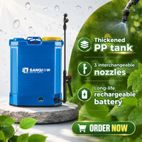 Pulvérisateur électrique portable en plastique de haute qualité, grande capacité 15/16/18/20L en option