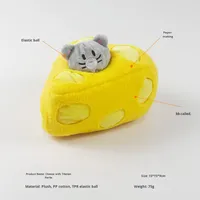 Jouet sonore interactif Kaidile pour chien, best-seller, en peluche écologique, motif dessin animé, souris à nourriture cachée, balle à mâcher