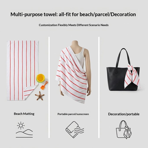 Toalla de Playa de Algodón Personalizada, Impresión a una o dos Caras, Diseño de Arcoíris, Toallas de Playa para <span class=keywords><strong>el</strong></span> Verano, la Playa, Natación, Vacaciones, Sin Arena - Product Image 2