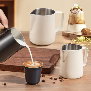 יצרן כוסות פרחוניות בהתאמה אישית עם לוגו, כוס מקציף חלב מנירוסטה 304 לבריסטה, לאטה, קפוצ'ינו וקפה - Product Image 1