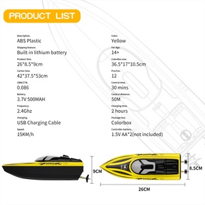 Bateau de course télécommandé Flytec V333 2.4G 15km/h, étanche, avec éclairage LED, pour enfants, jeux aquatiques en plein air - Product Image 6