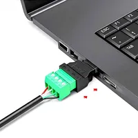 1 Pcs 4Pin USB 2.0 Typ A Stecker/Buchse Schraub klemmenst ecker USB Jack Shield-Anschluss Andere Anschlüsse