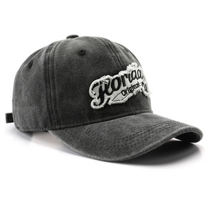 Retrò Unisex estate lavato vecchio ricamo lettera cappellino da Baseball sport all'aria aperta protezione solare in metallo fibbia cotone - Product Image 5