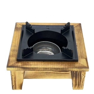 Vente en gros de petites assiettes carrées commerciales et domestiques avec cadres en <span class=keywords><strong>bois</strong></span>, réchauds à alcool liquide solides, plaques de <span class=keywords><strong>cuisson</strong></span>, High Eagle - Product Image 1