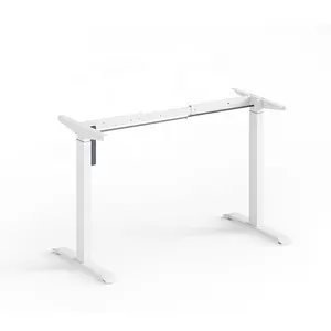 Scrivania Regolabile Home Office White Electric Height Adjustable Sit Stand Up Frame Computer Lifting Standing Desk Gaming Table