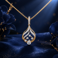 Pendentif Charme en Argent 925 et Moissanite pour Femme – Bijou Élégant et Scintillant, Accessoire de Mode, Cadeau Idéal pour les Célébrations
