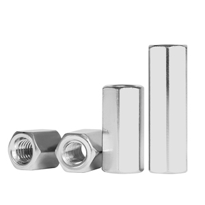 น็อตเชื่อมต่อแบบหนาสำหรับเชื่อมต่อ ยี่ห้อ Bibo Yaente รุ่น M10/m12/m16/m20/m24  ทำจากสแตนเลส 304 รูปทรงหกเหลี่ยม ยาว - Product Image 1