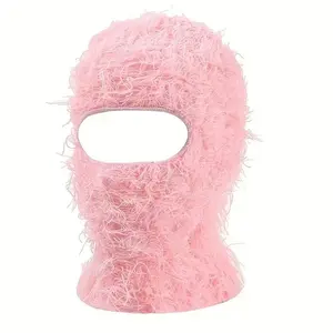 Wholesale Acrylic Knitted Sports Skull Face 1 Hole Ski Mask Hood Custom Balaclavas Skimask