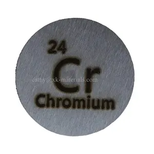 Hot Products chrome Disc 25.4mm Pure Cr Sputtering Target chrome Sputtering Target per la raccolta