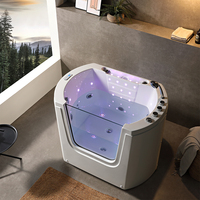 Baignoire Bébé Pliante Moderne en Forme de Couronne, Baignoire de Qualité pour Bébé, Installation Autonome, Drainage, Massage, Bain à Remous