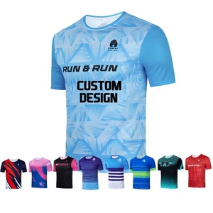 Bán buôn khô phù hợp với Polyester Trọng lượng nhẹ Chất lượng cao thăng hoa đáp ứng tùy chỉnh chạy Áo Sơ Mi Nam - Product Image 1