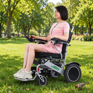 Sedia a rotelle elettrica in metallo nero Ce in lega di alluminio cavo della sedia elettrica con dispositivo di controllo della sedia motorizzato sedia Stand up prezzo - Product Image 1