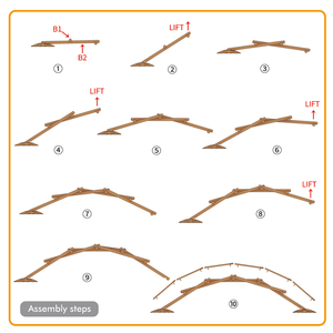 Ingegnoso classico Da Vinci arco ponte blocchi di costruzione con elementi di scienza strutturale per bambini giocattoli di costruzione educativi - Product Image 4