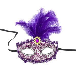 Masques de soirée fantaisie en dentelle sexy avec plumes pour filles, idéaux pour les bals masqués, Halloween et les fêtes cosplay – Vente en gros - Product Image 5
