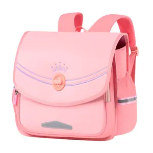 ピンク色の正方形の形の学校かわいい韓国のバックパックの女の子女の子のためのかわいいバックパック