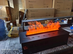 Hiện đại 24-inch Lò sưởi điện với điều khiển từ xa hơi nước hiệu ứng 3D thép chèn cho EU căn hộ - Product Image 2