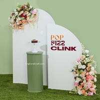 Nouveauté Socle en bois élégant et moderne personnalisé pour la décoration de fête |   Stand d'exposition pour événements, mariages, anniversaires