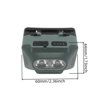 Lampe frontale LED carrée compacte industrielle, légère, rechargeable au lithium-ion, avec détecteur de mouvement, lampe de travail IP44 réglable