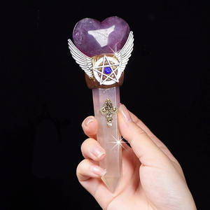 <span class=keywords><strong>Baguette</strong></span> <span class=keywords><strong>magique</strong></span> naturelle Fluorite Améthyste Coeur Lune Points <span class=keywords><strong>Baguette</strong></span> Pharaon Cristal <span class=keywords><strong>Baguette</strong></span> pour Cadeau - Product Image 5