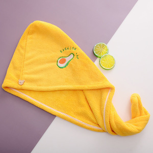 Cartoon Embroidered Terry Cloth Hair <b>Drying</b> <b>Towels</b> <b>Quick</b> Dry Rectangular For Home Adult Use - Product Image 6