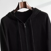 Haut en tricot à capuche zippé à manches raglan et pantalon assorti à taille élastique 100 % cachemire, ensemble deux pièces pour homme, idéal pour se détendre et voyager