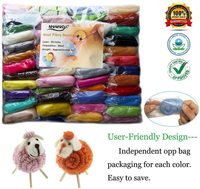 50 Colors Australian Chunky Merino Knitting Thick Fibre Wool Yarn Roving for Needle Felting Hand Spinning DIY Craft Materials