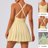 Rok Lari Cepat Kering dan Bernapas untuk Grosir, Pakaian Golf Fitness, Setelan Yoga, Set Rok Tenis untuk Wanita