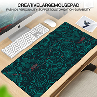 Futurista XXL grande antideslizante impermeable línea brillante alfombrilla de escritorio para juegos alfombrilla de ratón topográfica hecha de goma duradera para PC