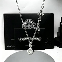 Collier unisexe en alliage de cuivre avec chaîne à maillons, style punk religieux, avec pendentif feuille d'érable, ancre, crâne, serpent, croix - Cadeau d'anniversaire OEM