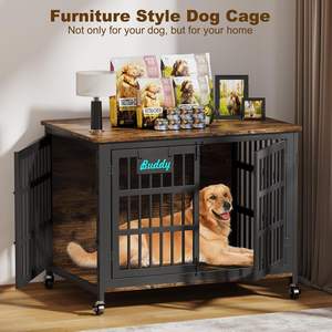 EasyCom 42 "/41"/33 "Madera Ecológico Heavy Duty <span class=keywords><strong>Dog</strong></span> Kennel con puertas dobles para perros grandes Interior/Exterior Todas las estaciones - Product Image 2