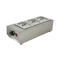 Nouvelle machine à chocolat électrique en acier inoxydable MINI à trois réservoirs, chauffe-chocolat et machine à faire fondre pour cuisine commerciale