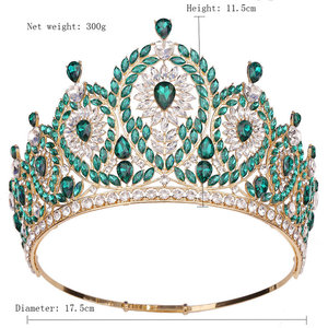 Nouvelle Grande <span class=keywords><strong>Couronne</strong></span> de Princesse Réglable en Cristal Rond <span class=keywords><strong>pour</strong></span> <span class=keywords><strong>Femme</strong></span>, Idéale <span class=keywords><strong>pour</strong></span> le Bal et les Mariages - Product Image 5