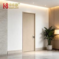 Portes intérieures modernes en bois massif composite MDF mélaminé polymère Kamulang, isolation phonique durable, garantie 1 an, pour supermarchés et halls.