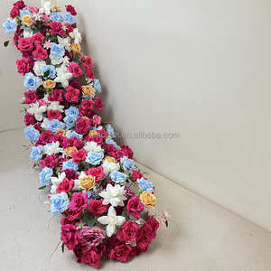Decoraciones para Eventos y Bodas, Camino <span class=keywords><strong>de</strong></span> Mesa <span class=keywords><strong>de</strong></span> <span class=keywords><strong>Flores</strong></span> Artificiales <span class=keywords><strong>de</strong></span> Seda Coloridas, <span class=keywords><strong>Centro</strong></span> <span class=keywords><strong>de</strong></span> Mesa para <span class=keywords><strong>Funeral</strong></span> - Product Image 3