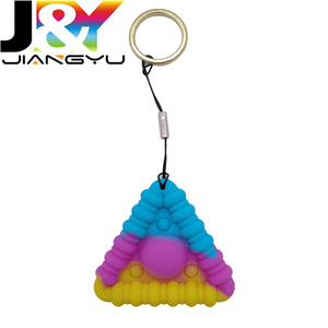 Gökkuşağı Mini <span class=keywords><strong>Fidget</strong></span> duyusal oyuncaklar silikon stres giderici el Pop kabarcık <span class=keywords><strong>dimple</strong></span> basit anahtarlık halkası - Product Image 6