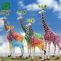 Sculpture de girafe en résine 3D grandeur nature, décorative pour jardin, imperméable, statue d'animal, objet de collection