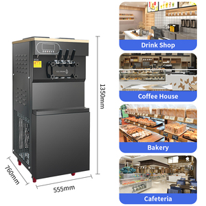 Goopikk goog chất lượng ba hương vị 25L/h máy làm kem mềm mềm phục vụ Máy làm kem cho thanh ăn nhanh - Product Image 5